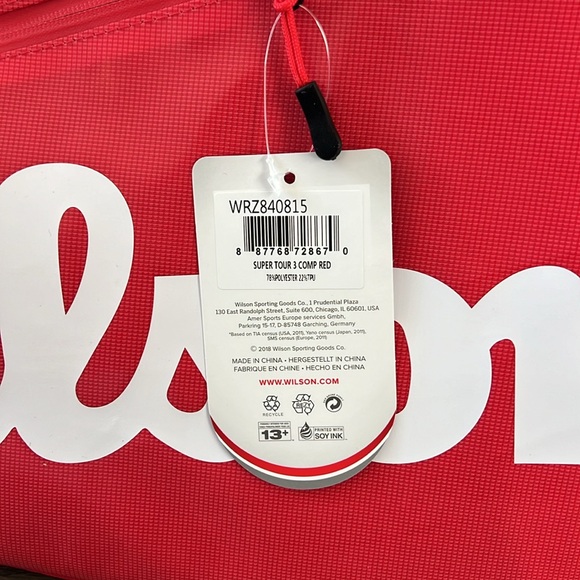 Wilson Super Tour Bag 15-Pack - New - Picture 9 of 11